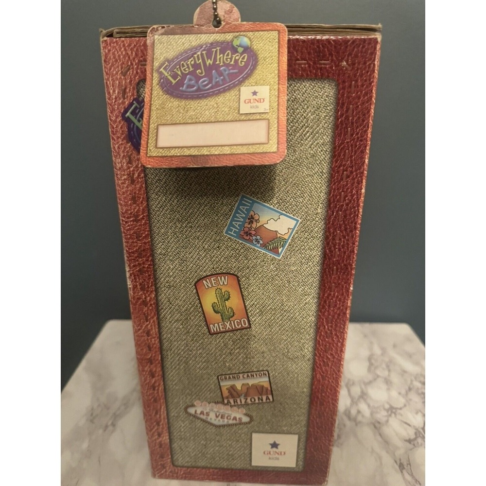 Gund Plush Everywhere Bear Travel Set RARE Kids Teddy Bear Passport Map‎ Etc - Picture 14 of 15